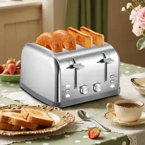 4 Slice Stainless Steel Toaster