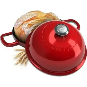 Enameled Cast Iron Bread Pan With Lid