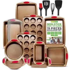 15-Piece Non-Stick Baking Pan Set