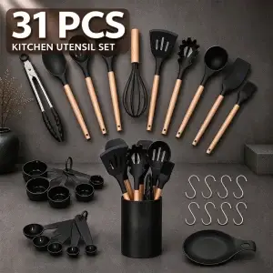 Kitchen Utensils Set with Holder